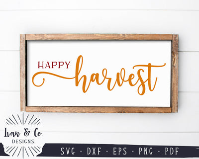 Happy Harvest SVG Files | Thanksgiving Svg | Fall Sign Svg | Autumn Svg | Commercial Use | Digital Cut Files (1254672746) SVG Ivan & Co. Designs 