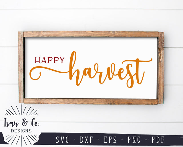Happy Harvest SVG Files | Thanksgiving Svg | Fall Sign Svg | Autumn Svg | Commercial Use | Digital Cut Files (1254672746) SVG Ivan & Co. Designs 