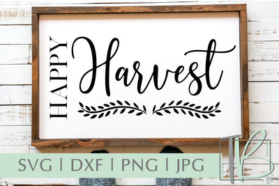 Happy Harvest SVG, Harvest Svg, Fall, Autumn SVG TB Designs 