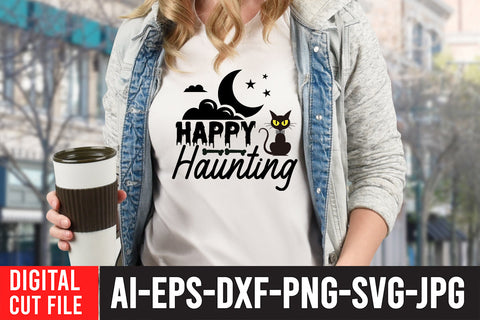Happy Haunting SVG Cut File SVG BlackCatsMedia 