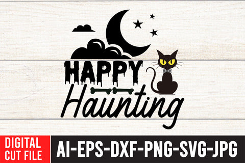 Happy Haunting SVG Cut File SVG BlackCatsMedia 