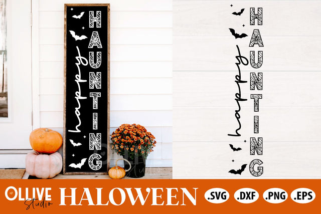 Happy Haunting SVG | Halloween Sign SVG SVG Ollive Studio 