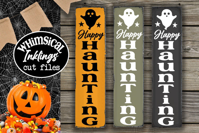 Happy Haunting-Vertical Halloween SVG SVG Whimsical Inklings 
