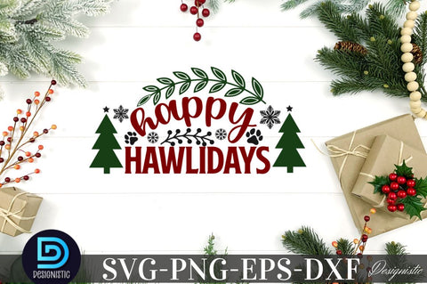 Happy hawlidays, Mega Christmas Dog SVG SVG DESIGNISTIC 