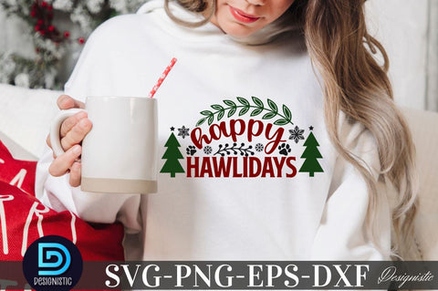 Happy hawlidays, Mega Christmas Dog SVG SVG DESIGNISTIC 