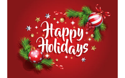 Happy Holiday 3d Greeting card with fir tree branches frame SVG naemmiah021 