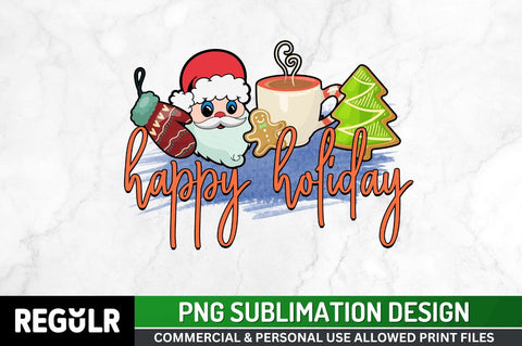 Happy holiday Sublimation PNG, Coffee & Christmas Cheer Sublimation Design Sublimation Regulrcrative 