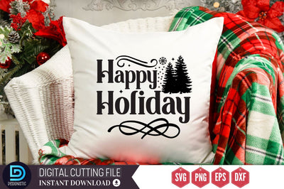 Happy holiday SVG SVG DESIGNISTIC 