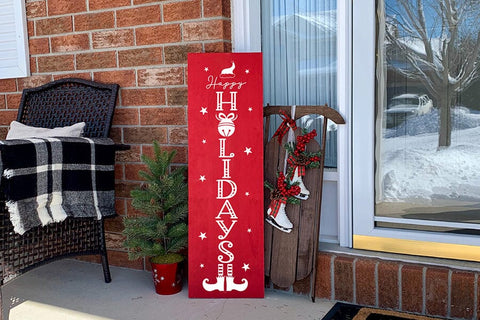 Happy Holidays - Christmas Porch Sign SVG SVG CraftLabSVG 