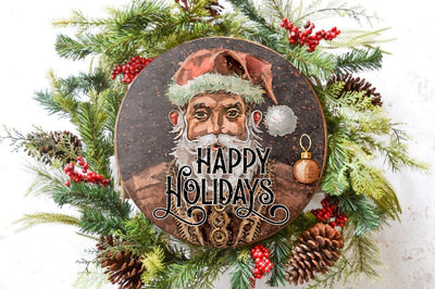 Happy Holidays Santa Round Sublimation Sublimation Jagonath Roy 