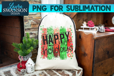 Happy Holidays Sublimation Print Sublimation Laura Swanson Design 