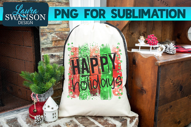 Happy Holidays Sublimation Print Sublimation Laura Swanson Design 