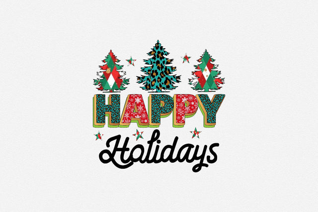 happy holidays Sublimation SVGArt 