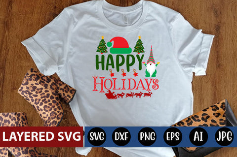 happy Holidays SVG cute file SVG Blessedprint 