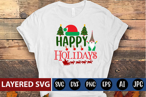 happy Holidays SVG cute file SVG Blessedprint 