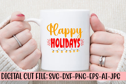 Happy Holidays SVG Design SVG Syaman 