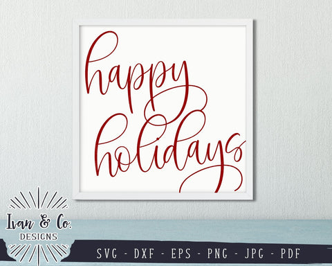 Happy Holidays SVG Files | Christmas | Holidays | Winter SVG (856777841) SVG Ivan & Co. Designs 