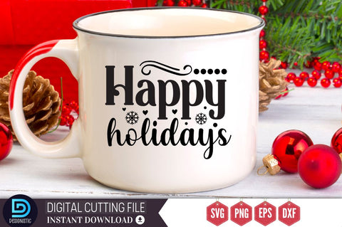 Happy holidays SVG, Happy holidays SVG DESIGNISTIC 
