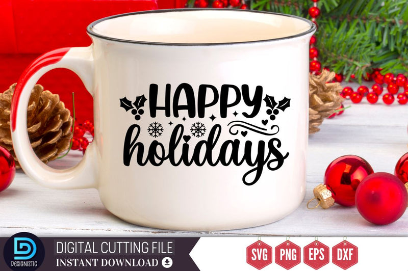 Happy holidays SVG, Happy holidays SVG DESIGNISTIC 