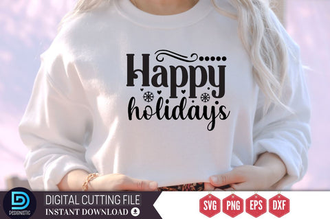 Happy holidays SVG, Happy holidays SVG DESIGNISTIC 