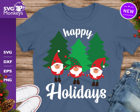 Happy Holidays Svg, Holidays Gnomes Svg, Christmas Gnome Svg SVG SvgMonkeys 