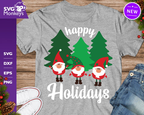 Happy Holidays Svg, Holidays Gnomes Svg, Christmas Gnome Svg SVG SvgMonkeys 