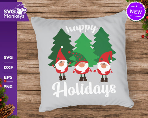 Happy Holidays Svg, Holidays Gnomes Svg, Christmas Gnome Svg SVG SvgMonkeys 