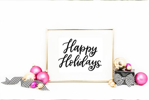 Happy Holidays SVG lillie belles designs 