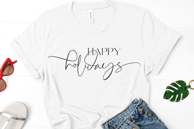 Happy Holidays - SVG - PNG - DFX - Cricut - Silhouette Cut Files SVG Chamsae Studio 