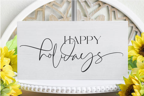 Happy Holidays - SVG - PNG - DFX - Cricut - Silhouette Cut Files SVG Chamsae Studio 