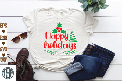Happy holidays SVG thesvgfactory 