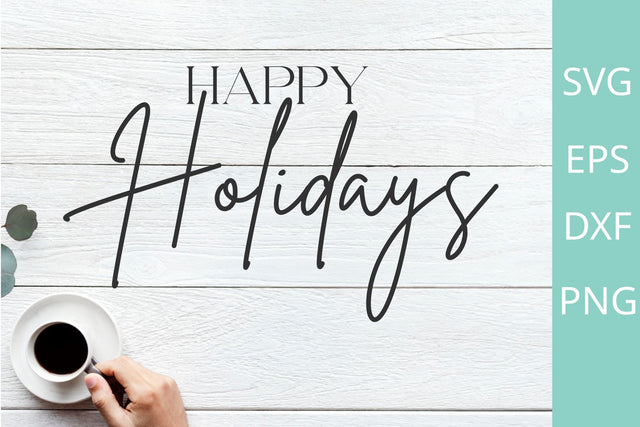 Happy Holidays svg, winter svg files SVG Chamsae Studio 