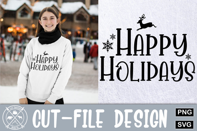 Happy Holidays SVG|Christmas Cut-file SVG Last Frontier Design Co. 