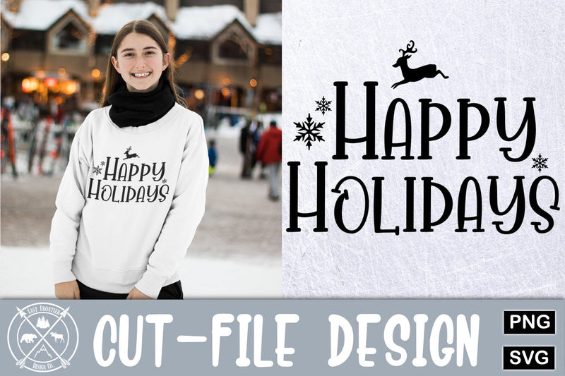 Happy Holidays SVG|Christmas Cut-file SVG Last Frontier Design Co. 