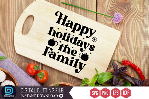 Happy holidays the family SVG, Happy holidays the family SVG DESIGNISTIC 