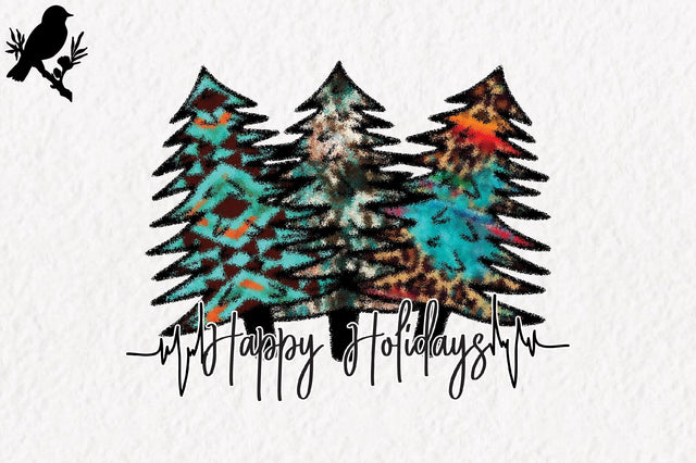 Happy Holidays Trees Sublimation Sublimation Jagonath Roy 