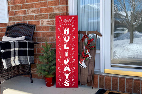 Happy Holidays - Winter Porch Sign SVG SVG CraftLabSVG 