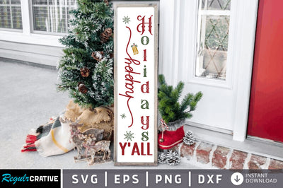 Happy Holidays Yall SVG Design SVG Regulrcrative 