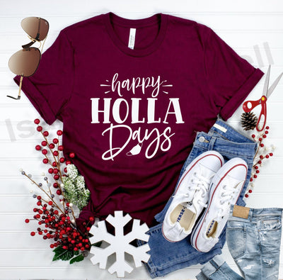 Happy holla days svg, Christmas svg, Christmas t shirt, Christmas cricut, Happy Holla Days svg,Funny Christmas,Happy Holidays svg SVG Isabella Machell 