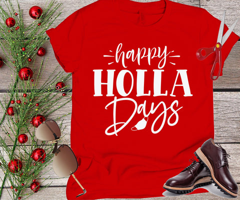 Happy holla days svg, Christmas svg, Christmas t shirt, Christmas cricut, Happy Holla Days svg,Funny Christmas,Happy Holidays svg SVG Isabella Machell 