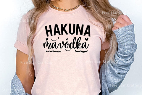 Happy hour SVG Design, Hakuna ma vodka SVG FiveStarCrafting 