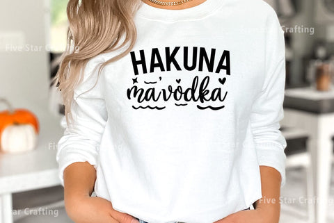 Happy hour SVG Design, Hakuna ma vodka SVG FiveStarCrafting 