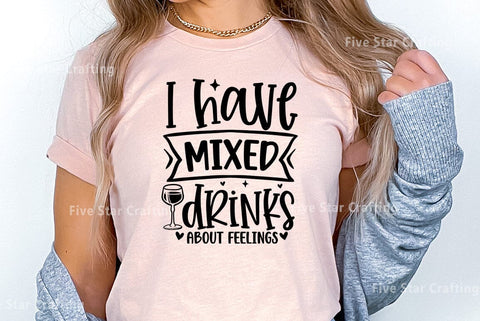 Happy hour SVG Design, I have mixed drinks about feelings SVG FiveStarCrafting 