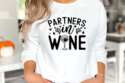 Happy hour SVG Design, Partners in wine SVG FiveStarCrafting 