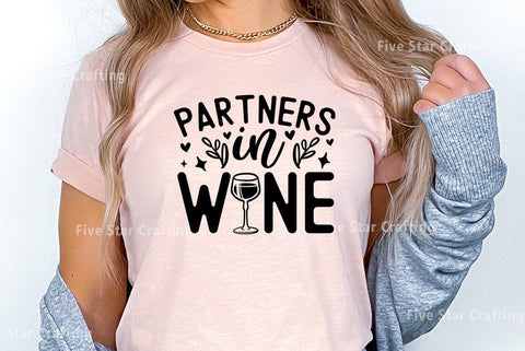 Happy hour SVG Design, Partners in wine SVG FiveStarCrafting 