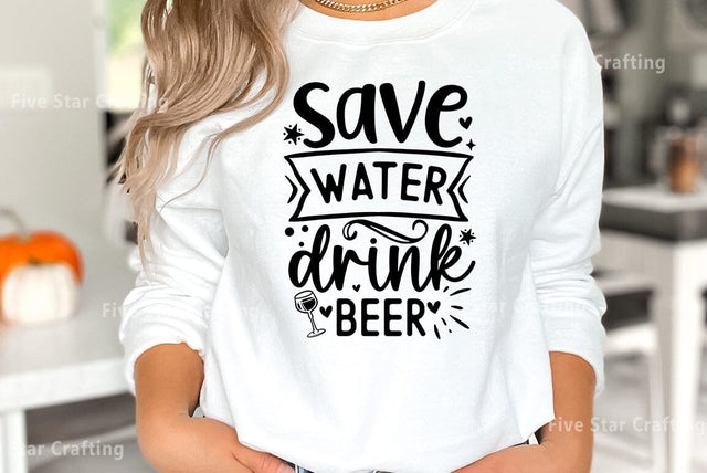 Happy hour SVG Design, Save water drink beer SVG FiveStarCrafting 