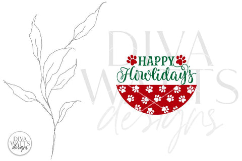 Happy Howliday's SVG | Christmas / Winter Round Design SVG Diva Watts Designs 