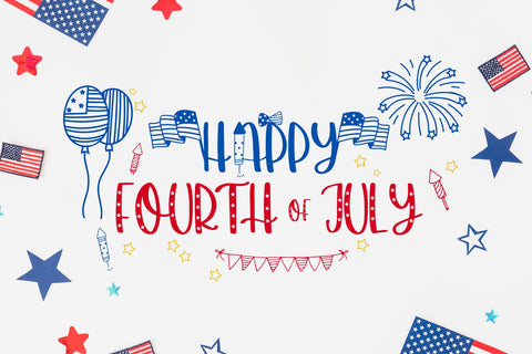 Happy Independence Day Font Freeling Design House 