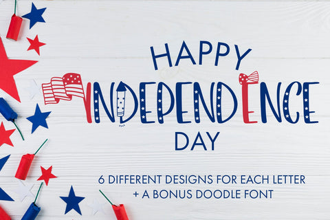 Happy Independence Day Font Freeling Design House 