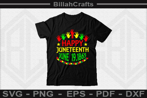 Happy Juneteenth June 19-1865 SVG File SVG BillahCrafts 